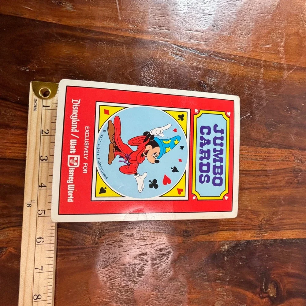 Vintage Disney Jumbo Playing Cards‎ Sorcerer Mickey Disneyland Walt Disney World